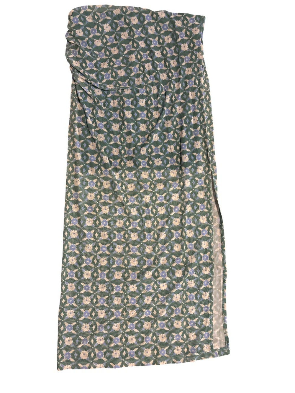 Free PeopleTeal Floral Midi Skirt